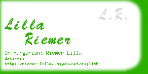 lilla riemer business card